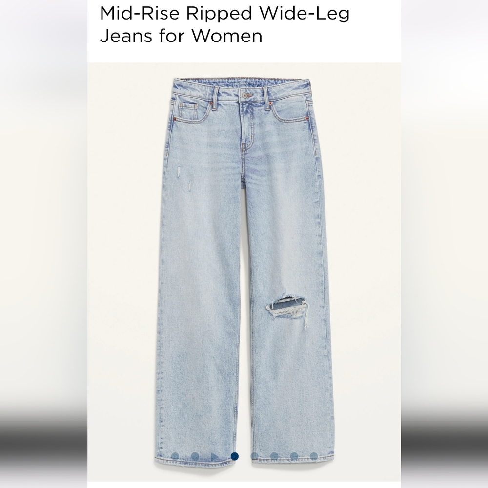 NWT Wide leg midrise jeans (20w)